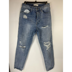 ANGEL KISS | los angels High-Rise Distressed Jeans womens sz 11